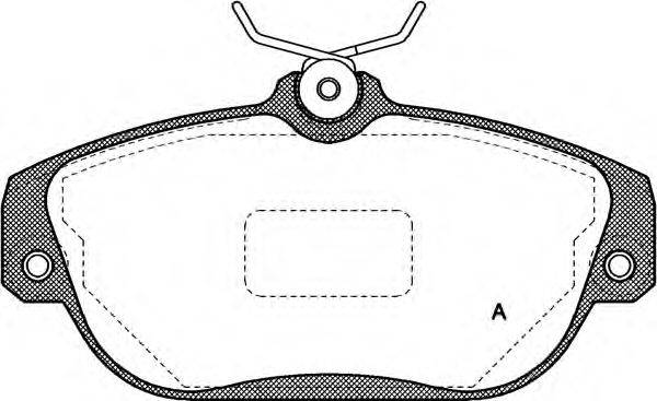 Комплект тормозных колодок, дисковый тормоз OPEN PARTS BPA0368.10