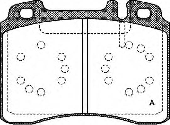 Комплект тормозных колодок, дисковый тормоз OPEN PARTS 21153