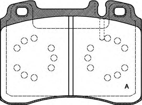 Комплект тормозных колодок, дисковый тормоз OPEN PARTS BPA0379.20