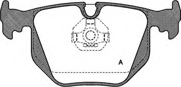 Комплект тормозных колодок, дисковый тормоз OPEN PARTS BPA0381.00