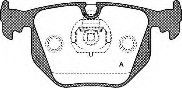 Комплект тормозных колодок, дисковый тормоз OPEN PARTS BPA0381.20