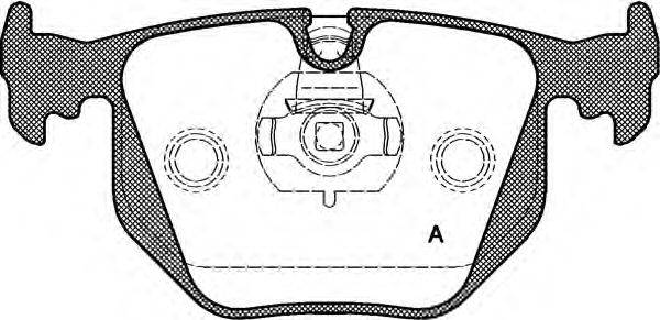 Комплект тормозных колодок, дисковый тормоз OPEN PARTS BPA0381.30
