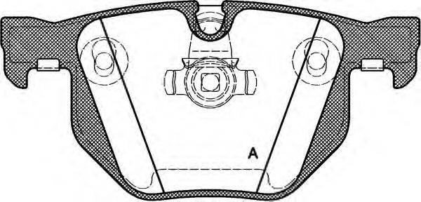 Комплект тормозных колодок, дисковый тормоз OPEN PARTS BPA038160