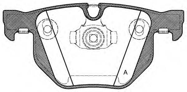 Комплект тормозных колодок, дисковый тормоз OPEN PARTS BPA0381.61