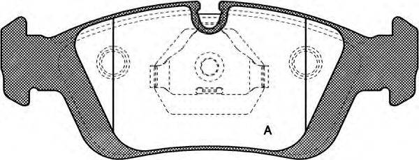 Комплект тормозных колодок, дисковый тормоз OPEN PARTS BPA0384.00