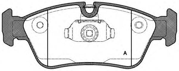 Комплект тормозных колодок, дисковый тормоз OPEN PARTS 21925
