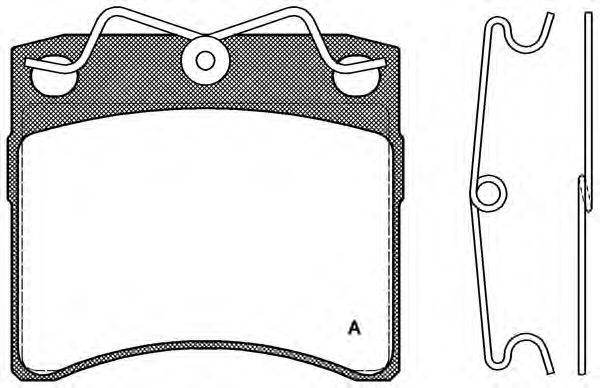 Комплект тормозных колодок, дисковый тормоз OPEN PARTS BPA0385.00