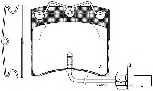 Комплект тормозных колодок, дисковый тормоз OPEN PARTS BPA0385.11