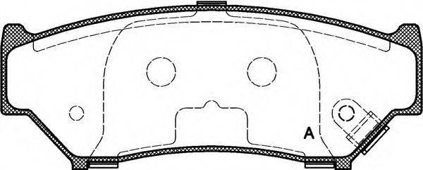 Комплект тормозных колодок, дисковый тормоз OPEN PARTS BPA0389.12