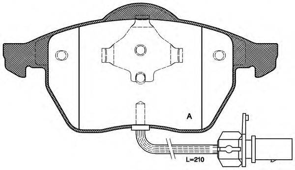 Комплект тормозных колодок, дисковый тормоз OPEN PARTS BPA0390.11