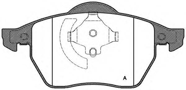 Комплект тормозных колодок, дисковый тормоз OPEN PARTS BPA0390.20
