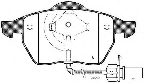 Комплект тормозных колодок, дисковый тормоз OPEN PARTS BPA039022