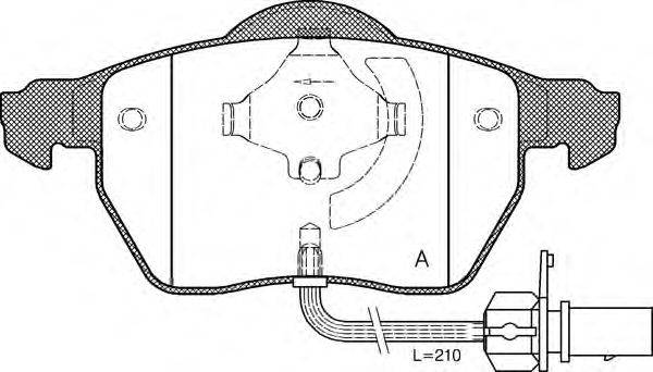 Комплект тормозных колодок, дисковый тормоз OPEN PARTS BPA0390.52