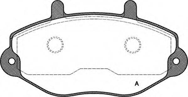 Комплект тормозных колодок, дисковый тормоз OPEN PARTS BPA0392.00