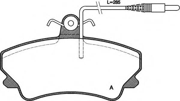 Комплект тормозных колодок, дисковый тормоз OPEN PARTS BPA0409.12