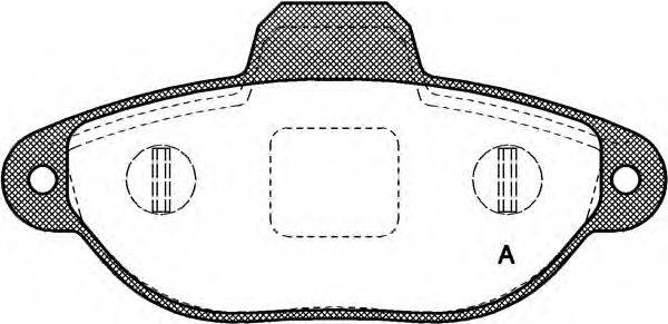 Комплект тормозных колодок, дисковый тормоз FIAT 71769056