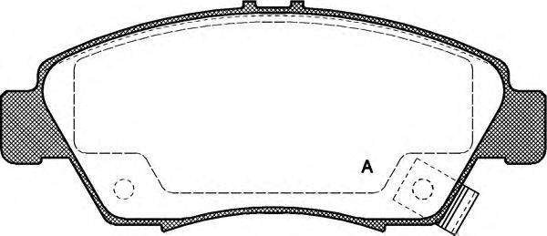 Комплект тормозных колодок, дисковый тормоз OPEN PARTS BPA0418.02