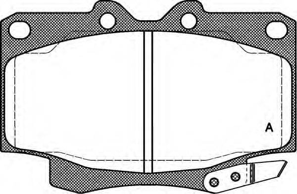 Комплект тормозных колодок, дисковый тормоз OPEN PARTS 21777