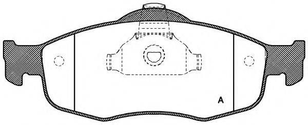 Комплект тормозных колодок, дисковый тормоз OPEN PARTS BPA0432.00