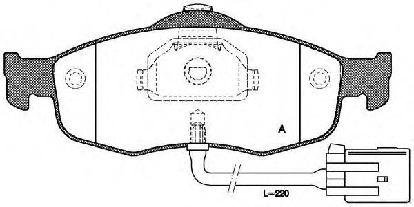 Комплект тормозных колодок, дисковый тормоз OPEN PARTS 21638