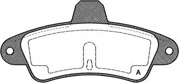 Комплект тормозных колодок, дисковый тормоз OPEN PARTS 21586