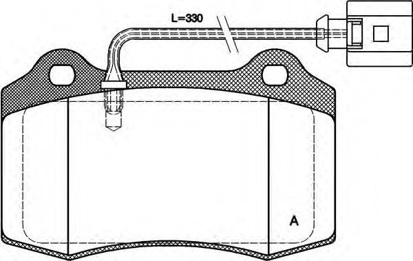 Комплект тормозных колодок, дисковый тормоз OPEN PARTS 24143
