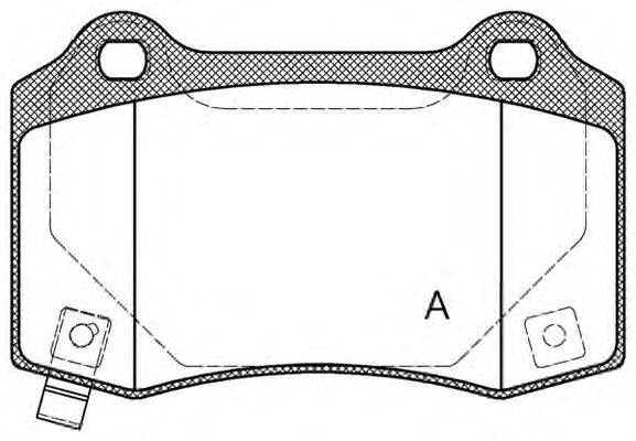 Комплект тормозных колодок, дисковый тормоз OPEN PARTS BPA0434.54