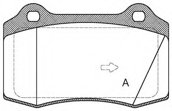 Комплект тормозных колодок, дисковый тормоз OPEN PARTS BPA0434.55