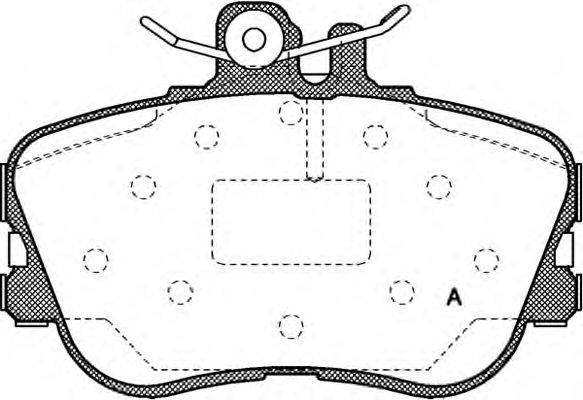 Комплект тормозных колодок, дисковый тормоз OPEN PARTS BPA0445.00