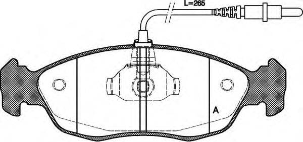 Комплект тормозных колодок, дисковый тормоз OPEN PARTS BPA046102