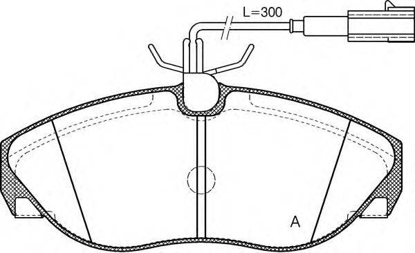 Комплект тормозных колодок, дисковый тормоз OPEN PARTS BPA0486.11