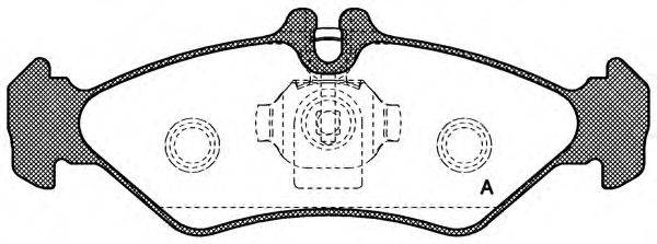 Комплект тормозных колодок, дисковый тормоз OPEN PARTS 21621