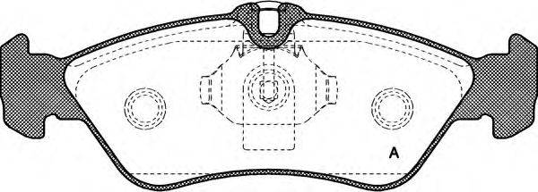 Комплект тормозных колодок, дисковый тормоз OPEN PARTS 21592