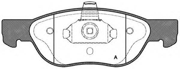 Комплект тормозных колодок, дисковый тормоз OPEN PARTS BPA058700