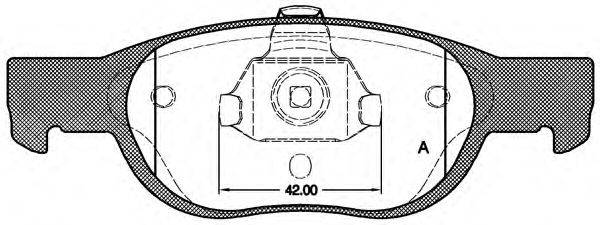 Комплект тормозных колодок, дисковый тормоз OPEN PARTS BPA058810