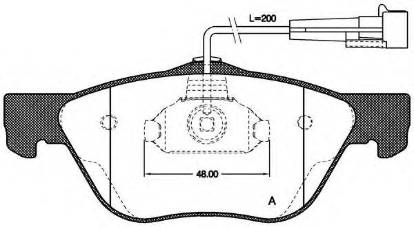 Комплект тормозных колодок, дисковый тормоз GALFER GA20360