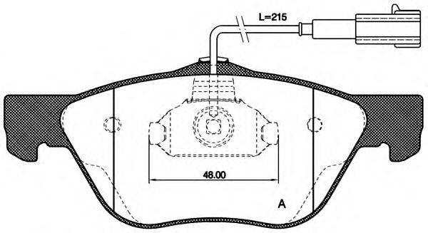 Комплект тормозных колодок, дисковый тормоз OPEN PARTS BPA0589.22