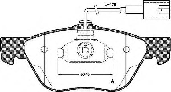 Комплект тормозных колодок, дисковый тормоз OPEN PARTS BPA0589.32