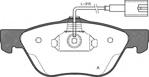 Комплект тормозных колодок, дисковый тормоз OPEN PARTS BPA0589.42