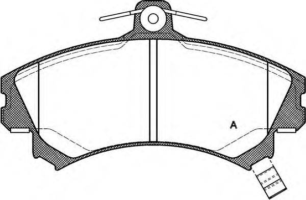 Комплект тормозных колодок, дисковый тормоз OPEN PARTS BPA0590.02