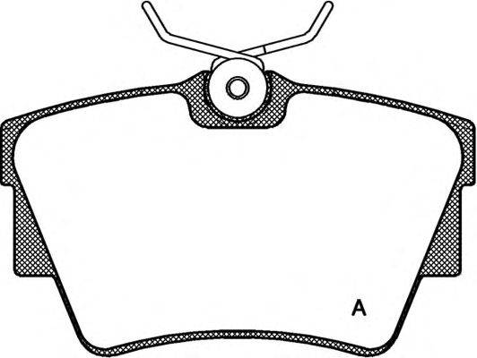 Комплект тормозных колодок, дисковый тормоз OPEN PARTS BPA0591.30