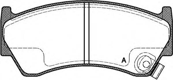 Комплект тормозных колодок, дисковый тормоз OPEN PARTS BPA0592.42