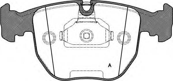 Комплект тормозных колодок, дисковый тормоз OPEN PARTS BPA0596.10