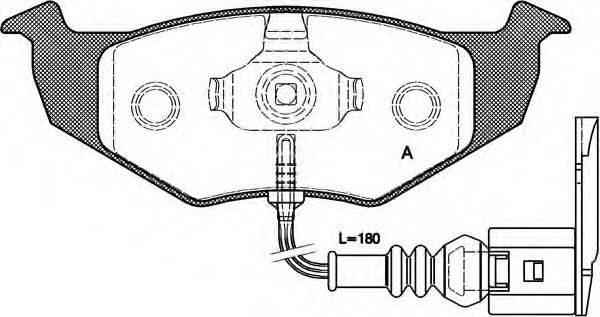 Комплект тормозных колодок, дисковый тормоз OPEN PARTS BPA0609.11