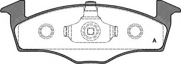 Комплект тормозных колодок, дисковый тормоз OPEN PARTS BPA0609.20
