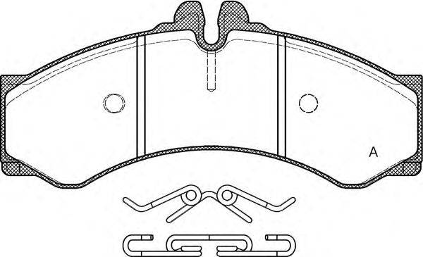 Комплект тормозных колодок, дисковый тормоз OPEN PARTS BPA0614.00