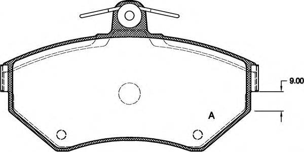 Комплект тормозных колодок, дисковый тормоз OPEN PARTS BPA0631.10