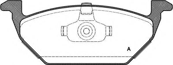 Комплект тормозных колодок, дисковый тормоз OPEN PARTS BPA0633.00
