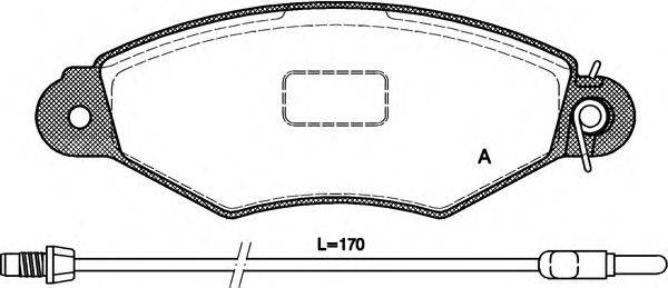 Комплект тормозных колодок, дисковый тормоз OPEN PARTS BPA0643.01