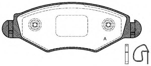 Комплект тормозных колодок, дисковый тормоз OPEN PARTS BPA0643.20
